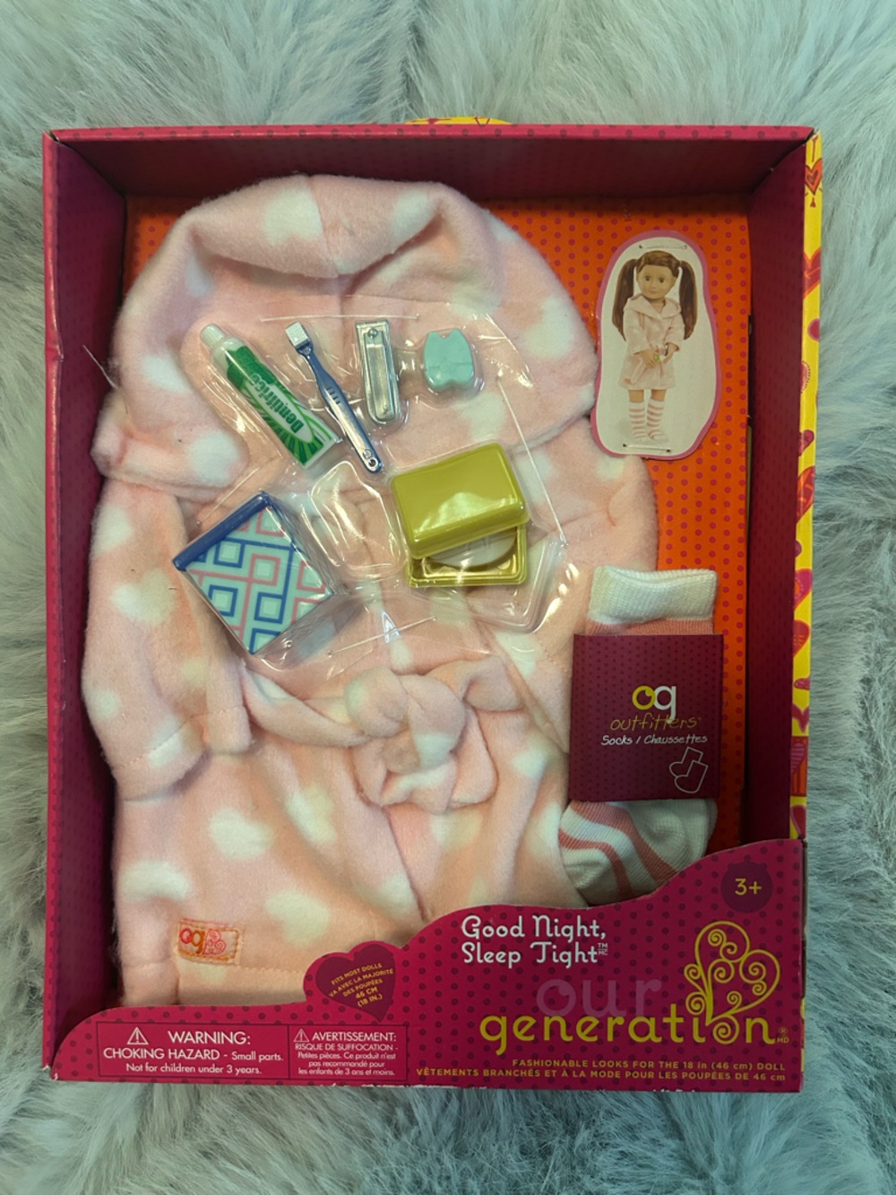 Our Generation Good Night Sleep Tight bedtime or sleepover doll set. New in box